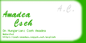 amadea cseh business card